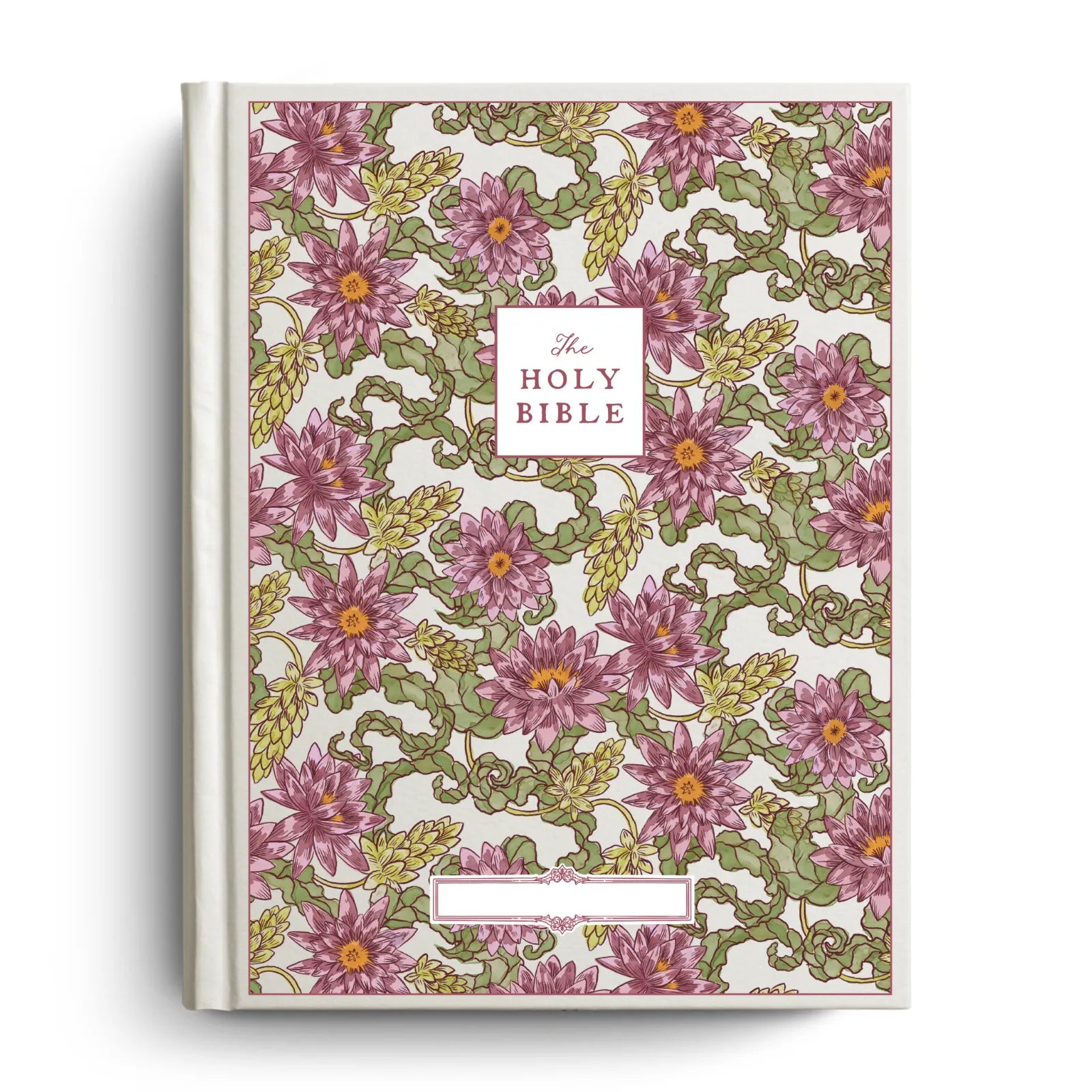 Water Lily Notetaking Bible with Personalized Name Plate