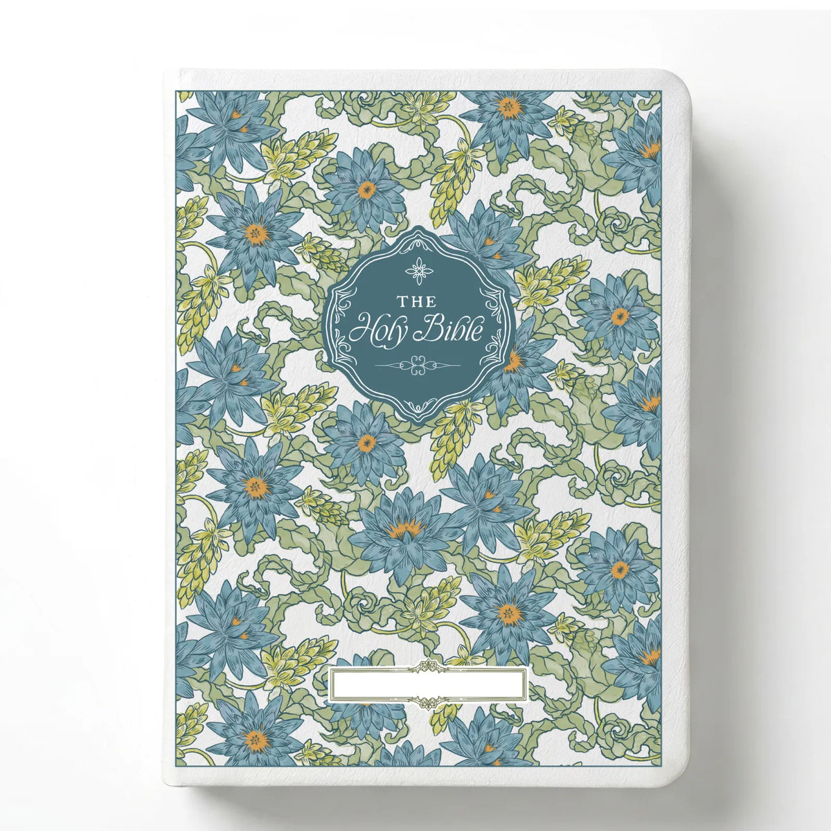 Water Lily Notetaking Bible with Personalized Name Plate