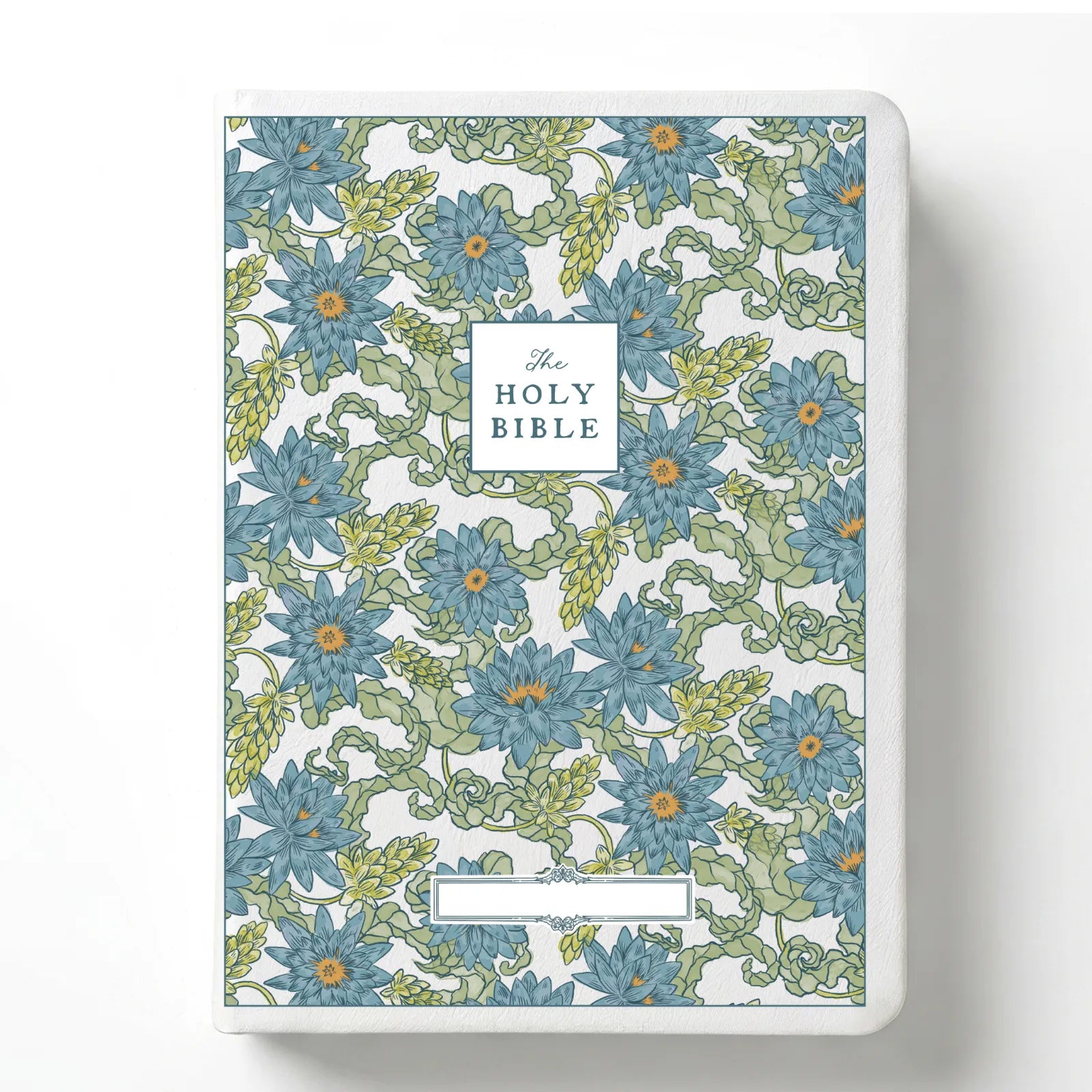 Water Lily Notetaking Bible with Personalized Name Plate