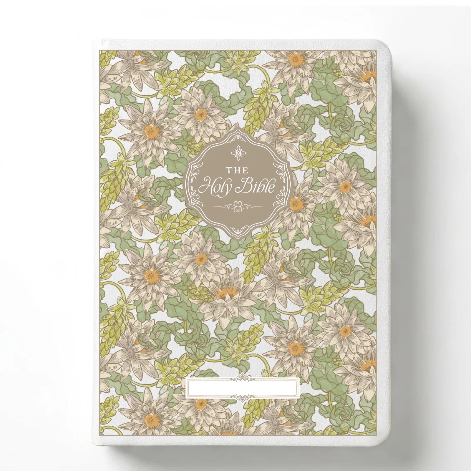 Water Lily Notetaking Bible with Personalized Name Plate