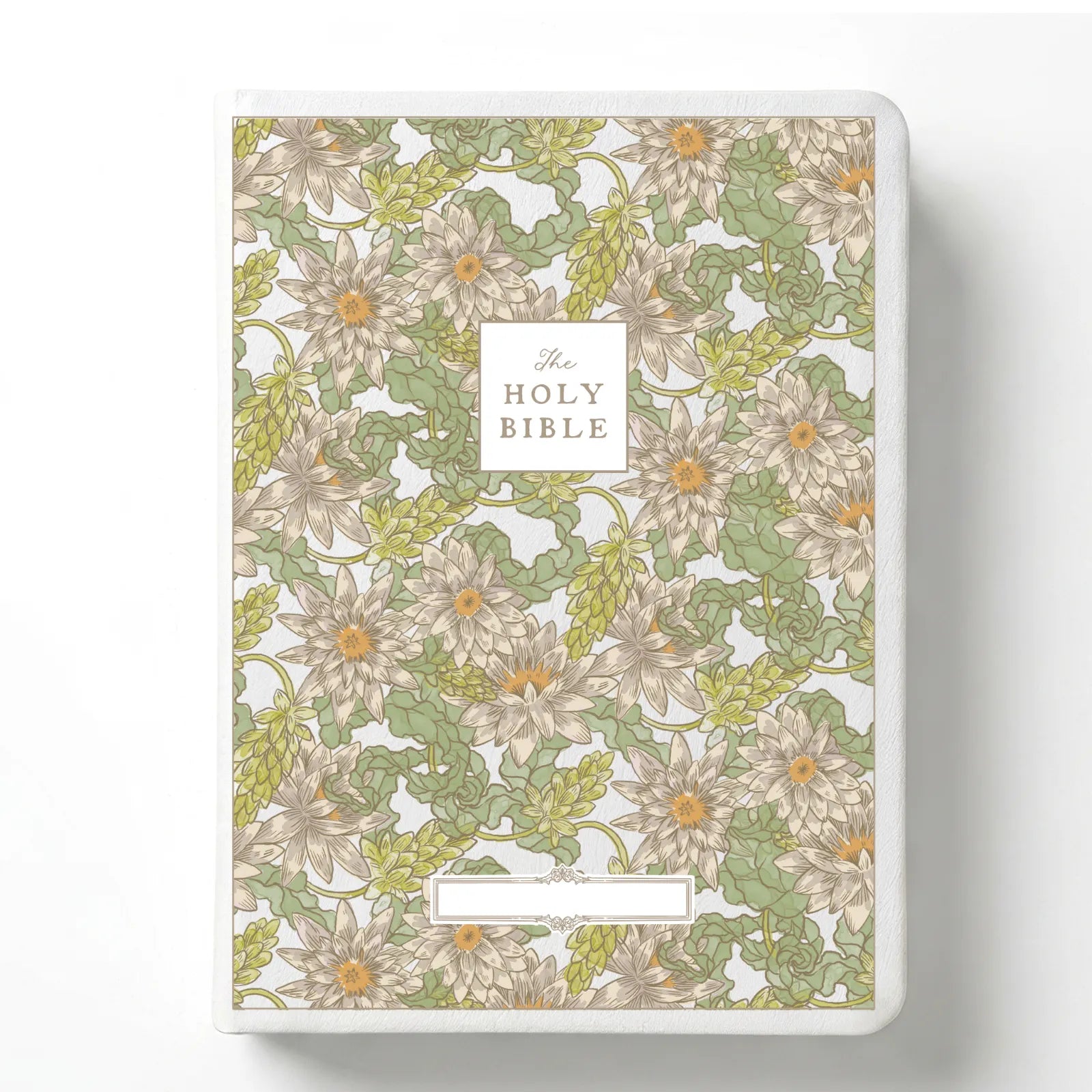 Water Lily Notetaking Bible with Personalized Name Plate