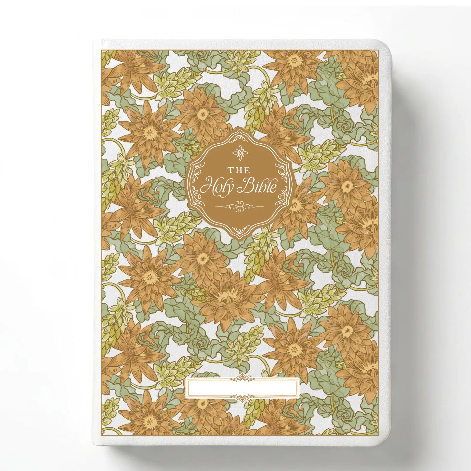 Water Lily Notetaking Bible with Personalized Name Plate