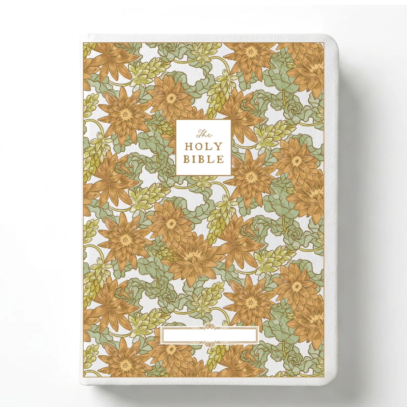 Water Lily Notetaking Bible with Personalized Name Plate