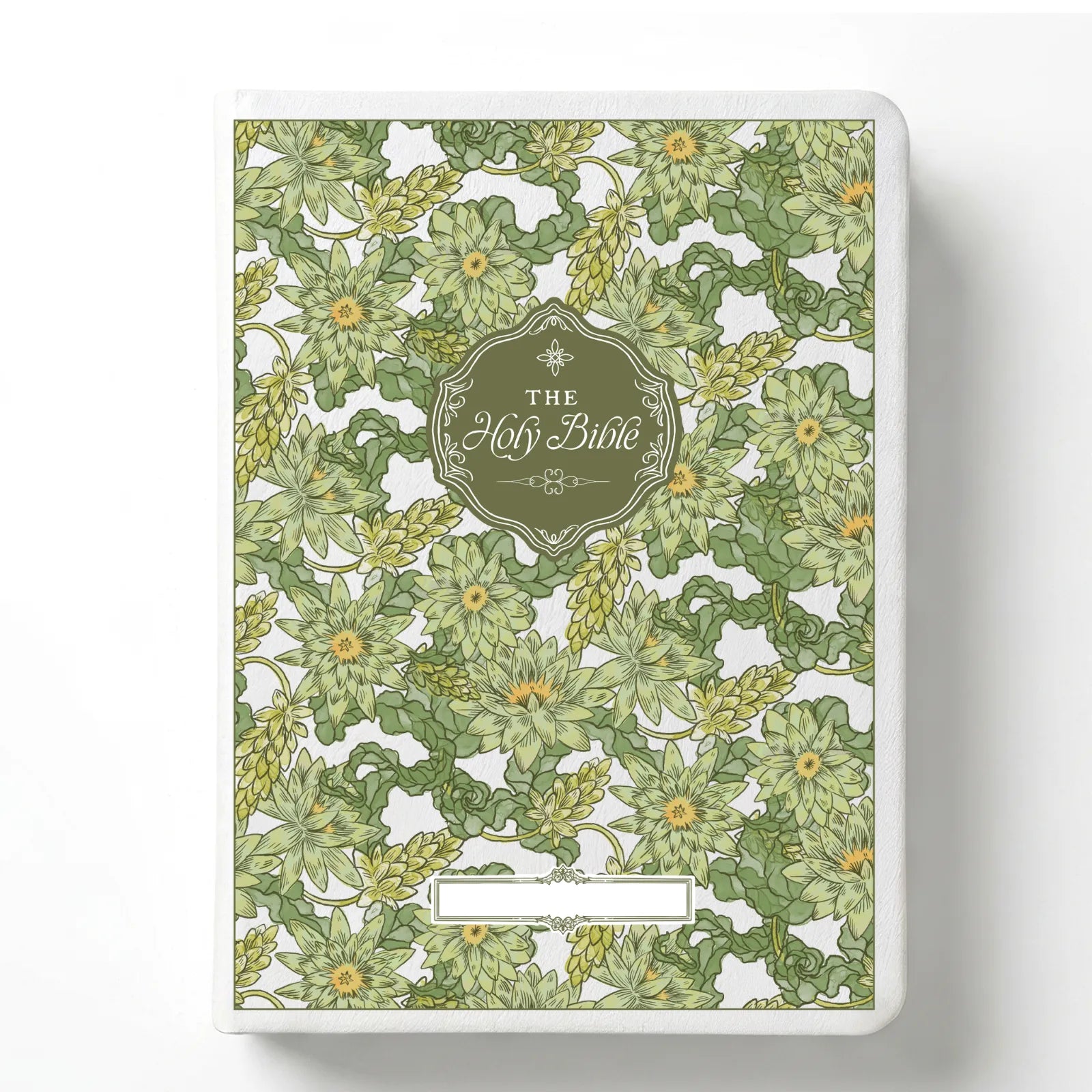 Water Lily Notetaking Bible with Personalized Name Plate