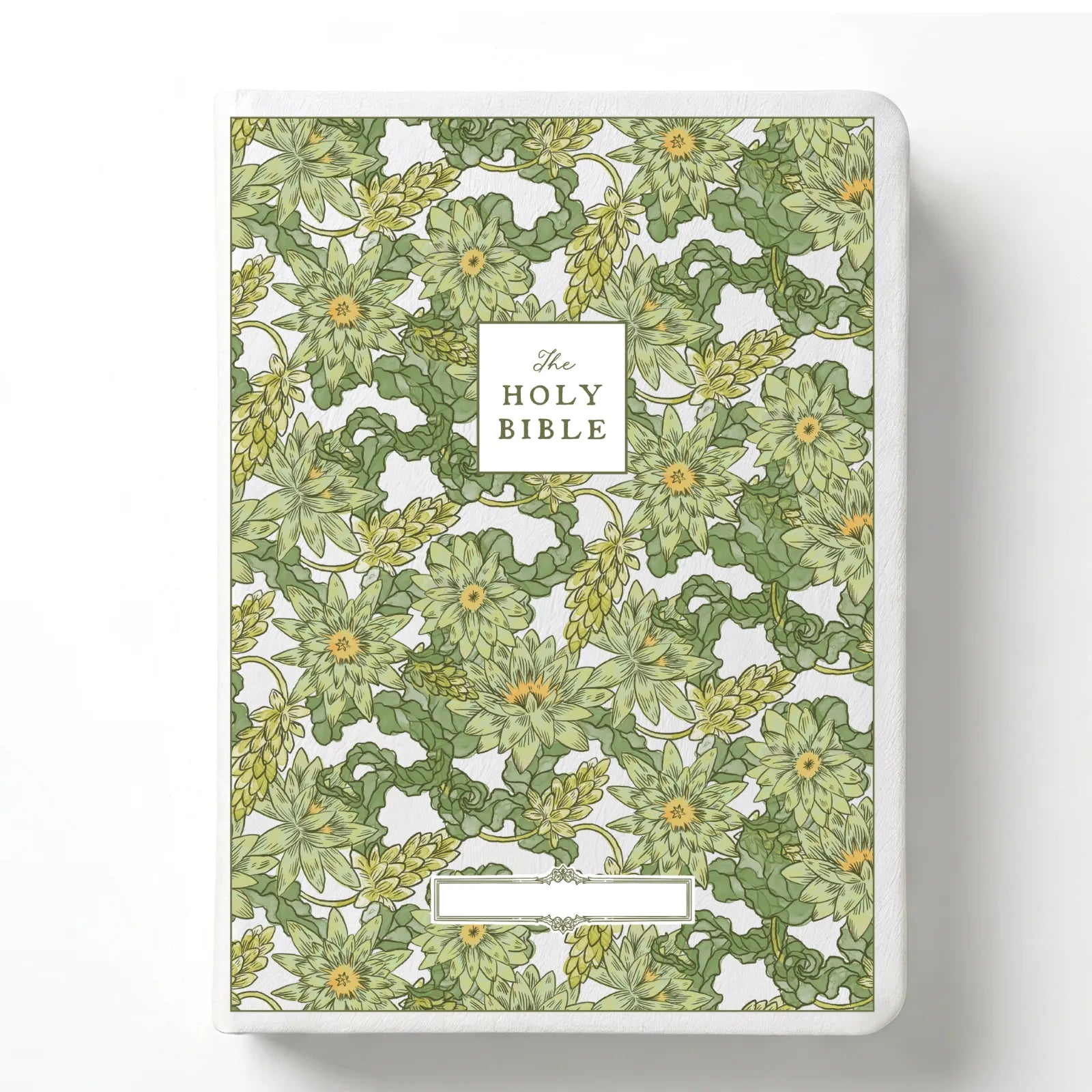 Water Lily Notetaking Bible with Personalized Name Plate