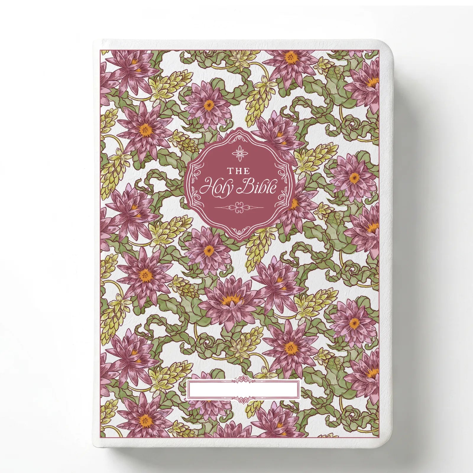 Water Lily Notetaking Bible with Personalized Name Plate