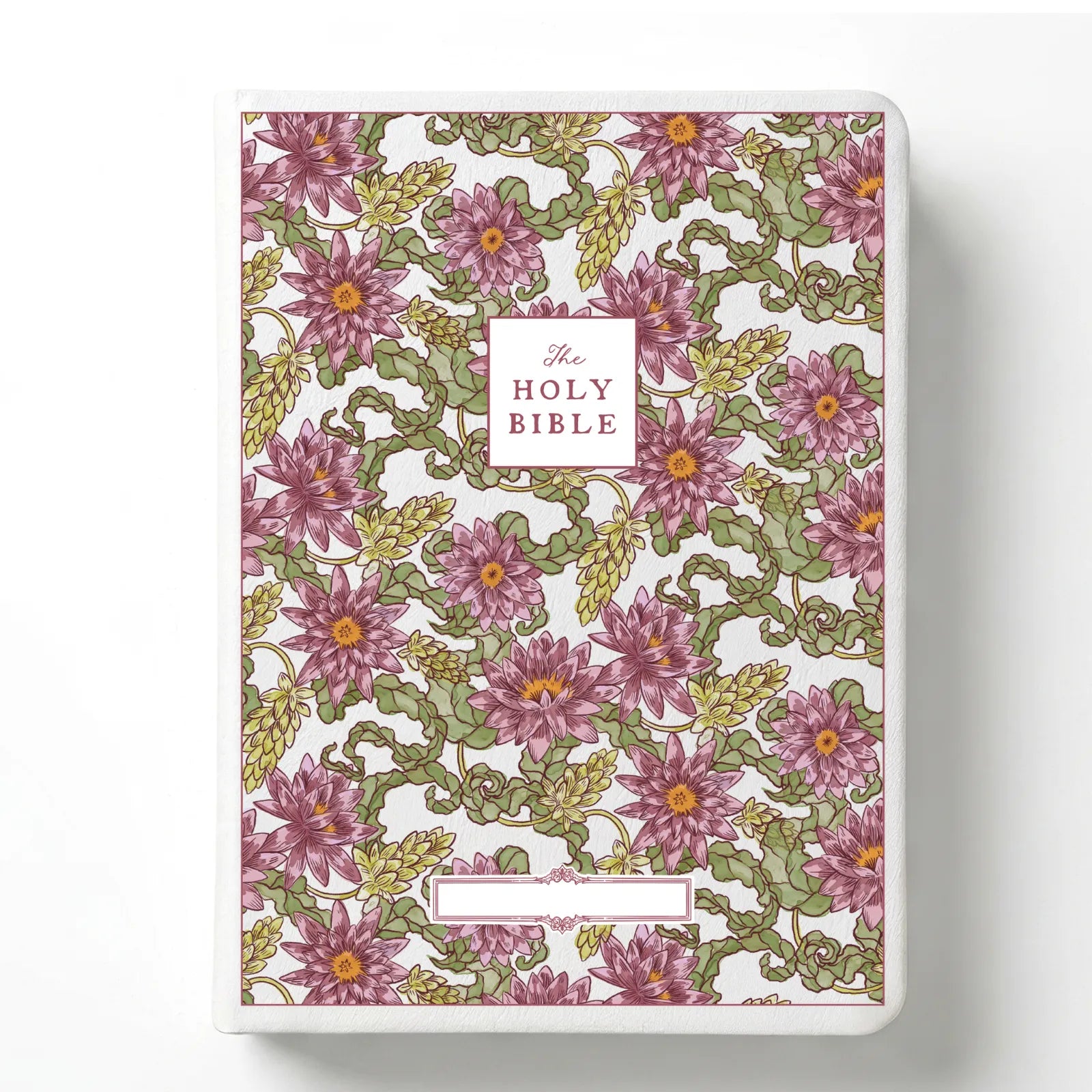 Water Lily Notetaking Bible with Personalized Name Plate