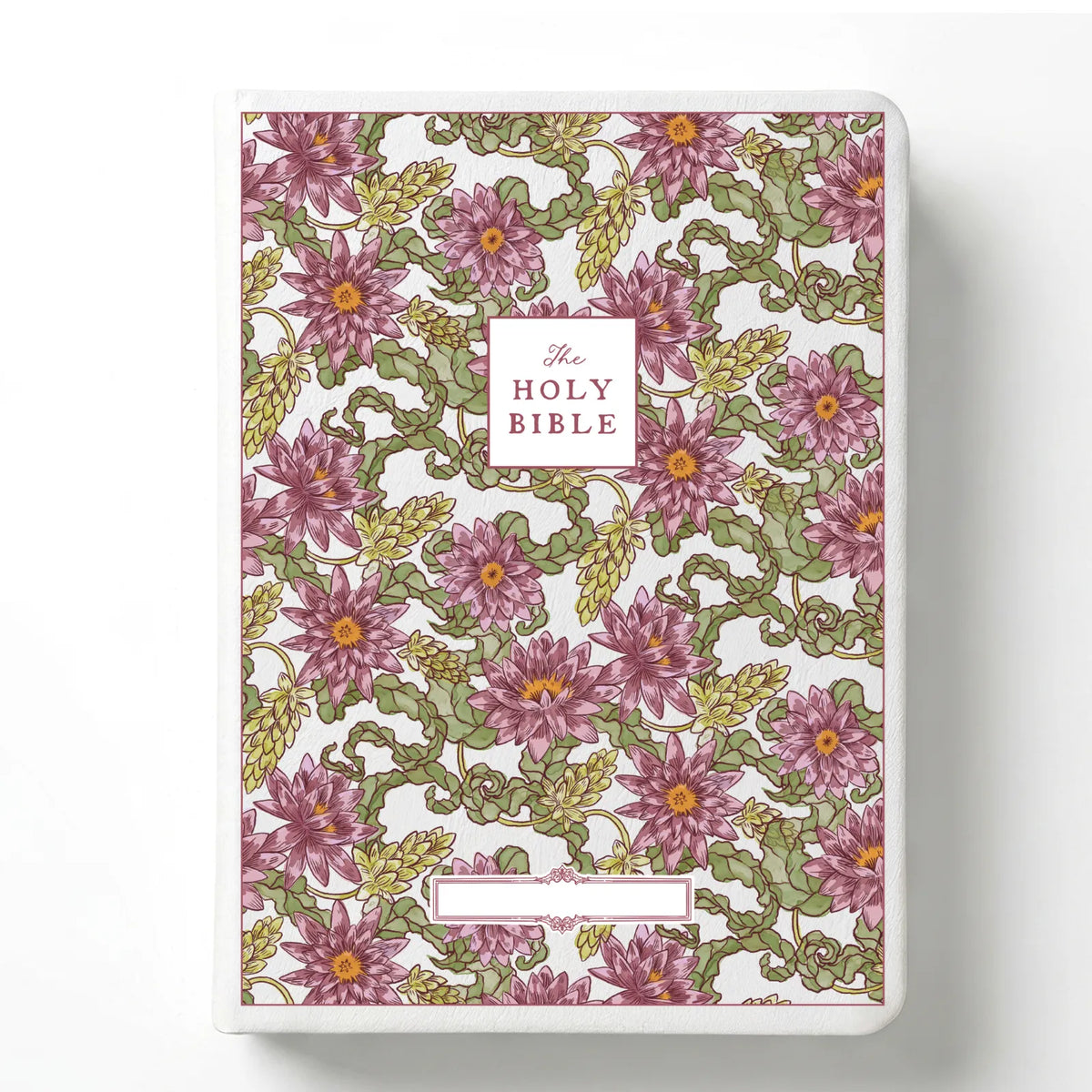 Water Lily Notetaking Bible with Personalized Name Plate