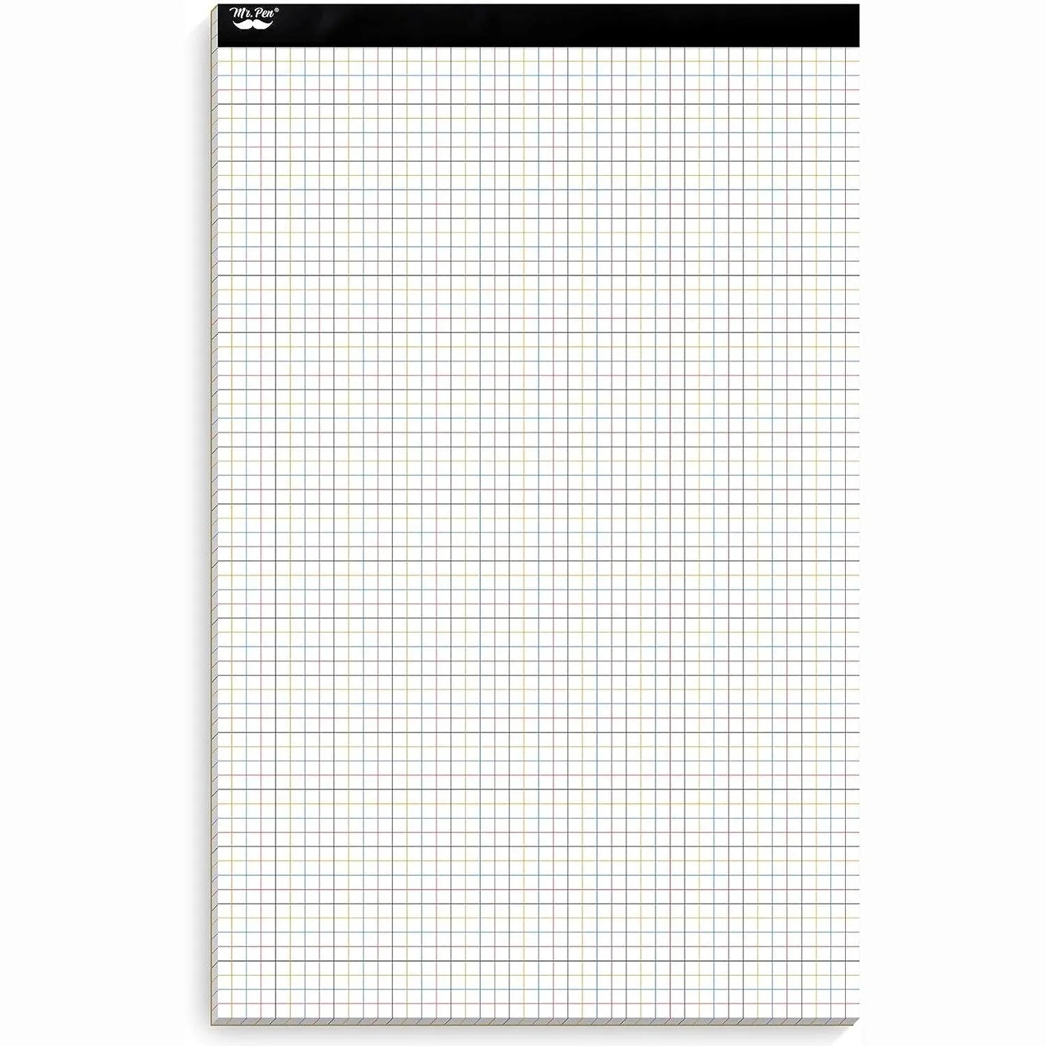 Graph Paper 17x11, 4x4 Grid (1/4 in), Color Lined, 22 Sheets for Drafting