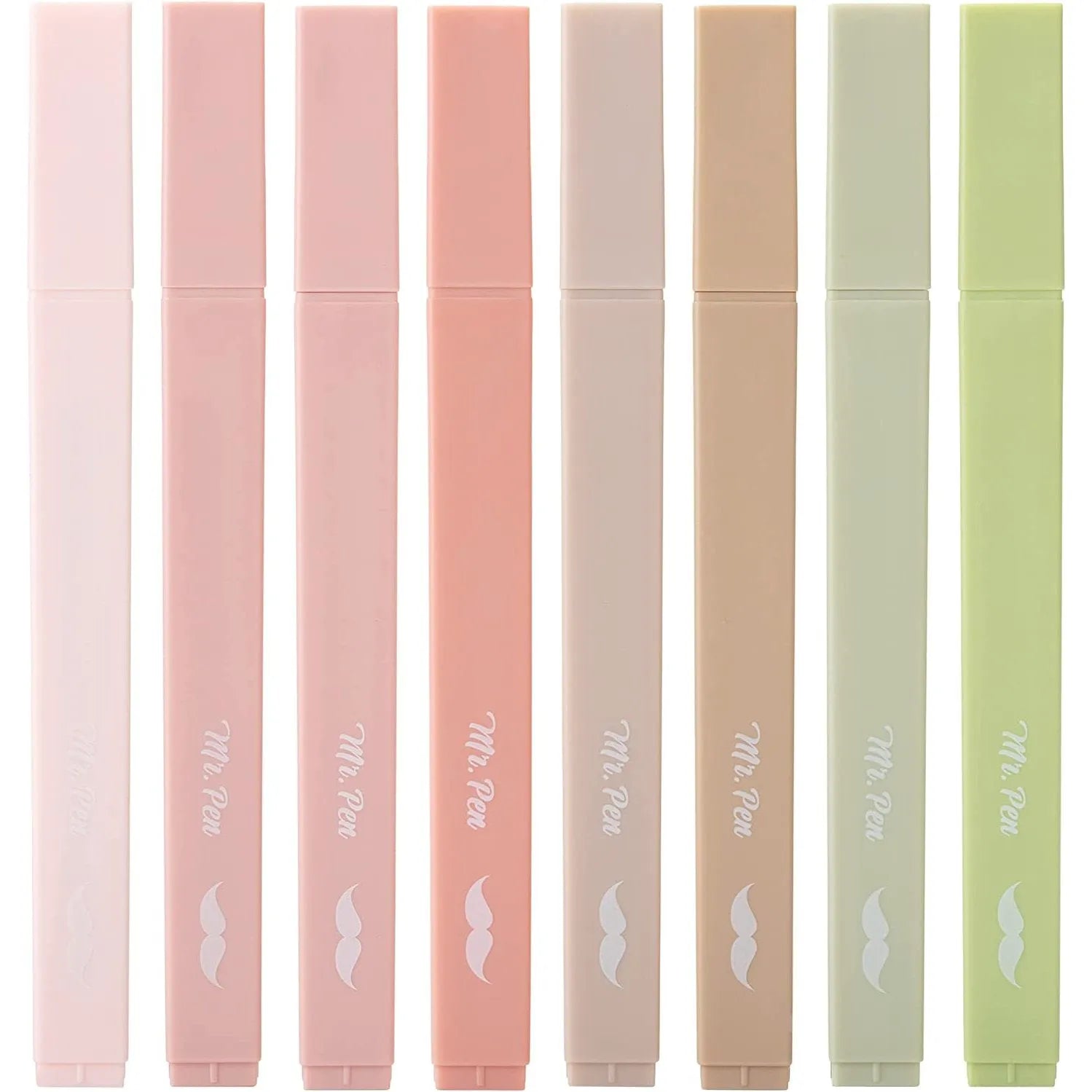 Boho Aesthetic Highlighters (8-Pack) with No-Bleed Ink & Chisel Tip