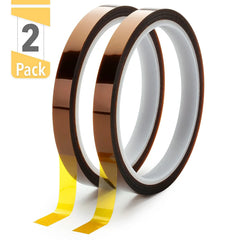 Heat Resistant Tape 10mm x 33m (2 Rolls) for Heat Press Sublimation