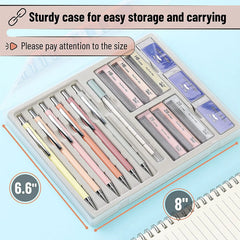 Pastel Boho Mechanical Pencils 6-Pack with 0.5mm & 0.7mm Refills