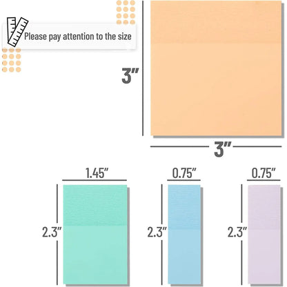 Transparent Sticky Notes with Pen, 200 Pastel Sheets for Bible Journaling, Study & Books