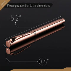 Luxury Rose Gold Executive Pen with Fine Point Black Ink and Extra Refill