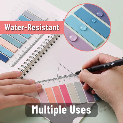 Sticky Tabs 1600 Pcs, Transparent Colorful Index Tabs, Page Markers, Book Tabs for Notes & Organizing