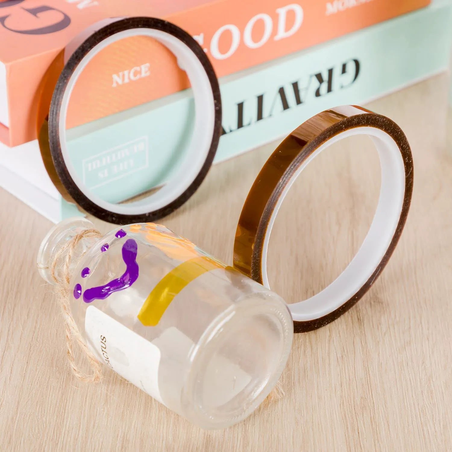 Heat Resistant Tape 10mm x 33m (2 Rolls) for Heat Press Sublimation
