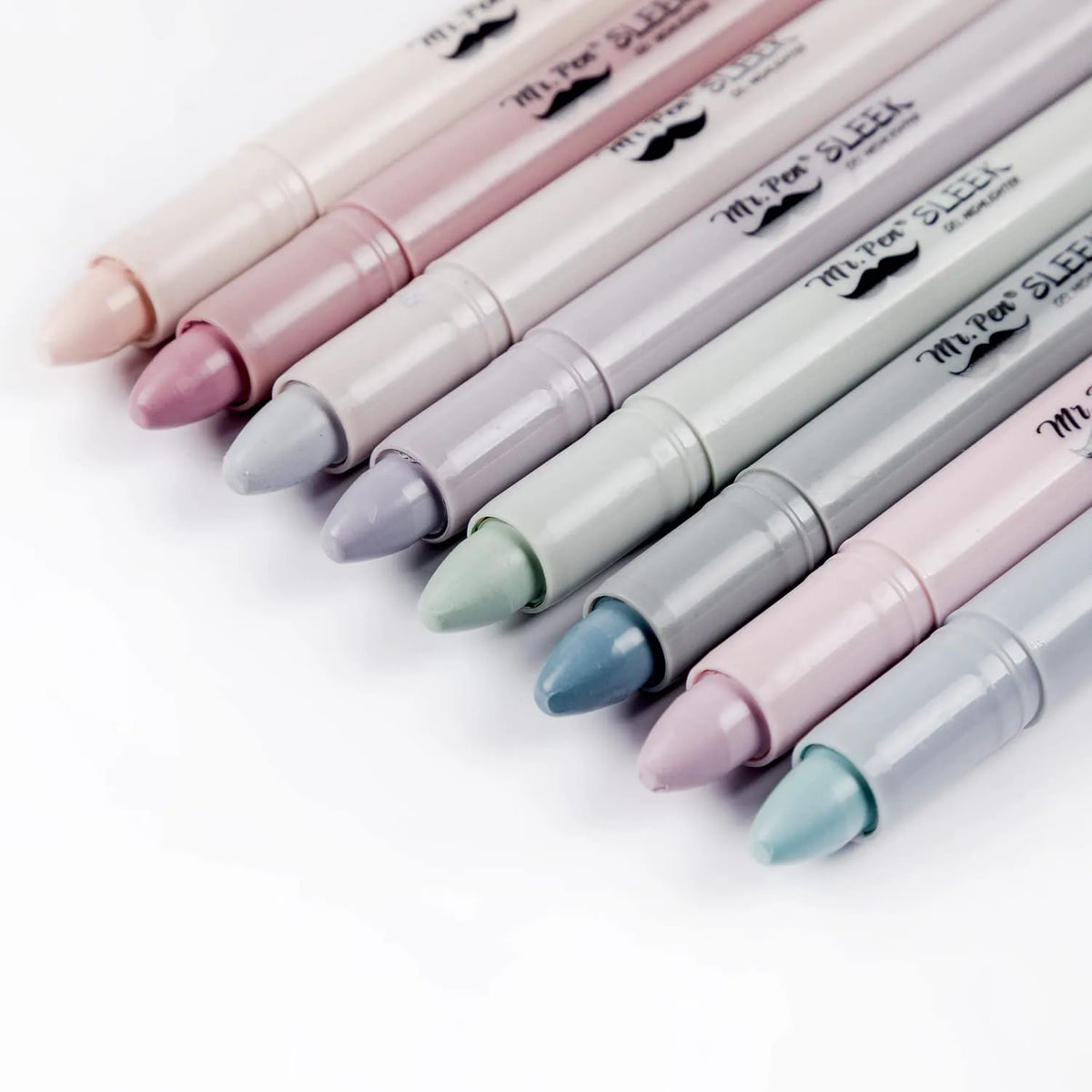 Gel Highlighters, 8 Pack, No-Bleed, Twist-Up Design, Sharpenable Tips, Smooth Glide, Perfect for Bible Pages