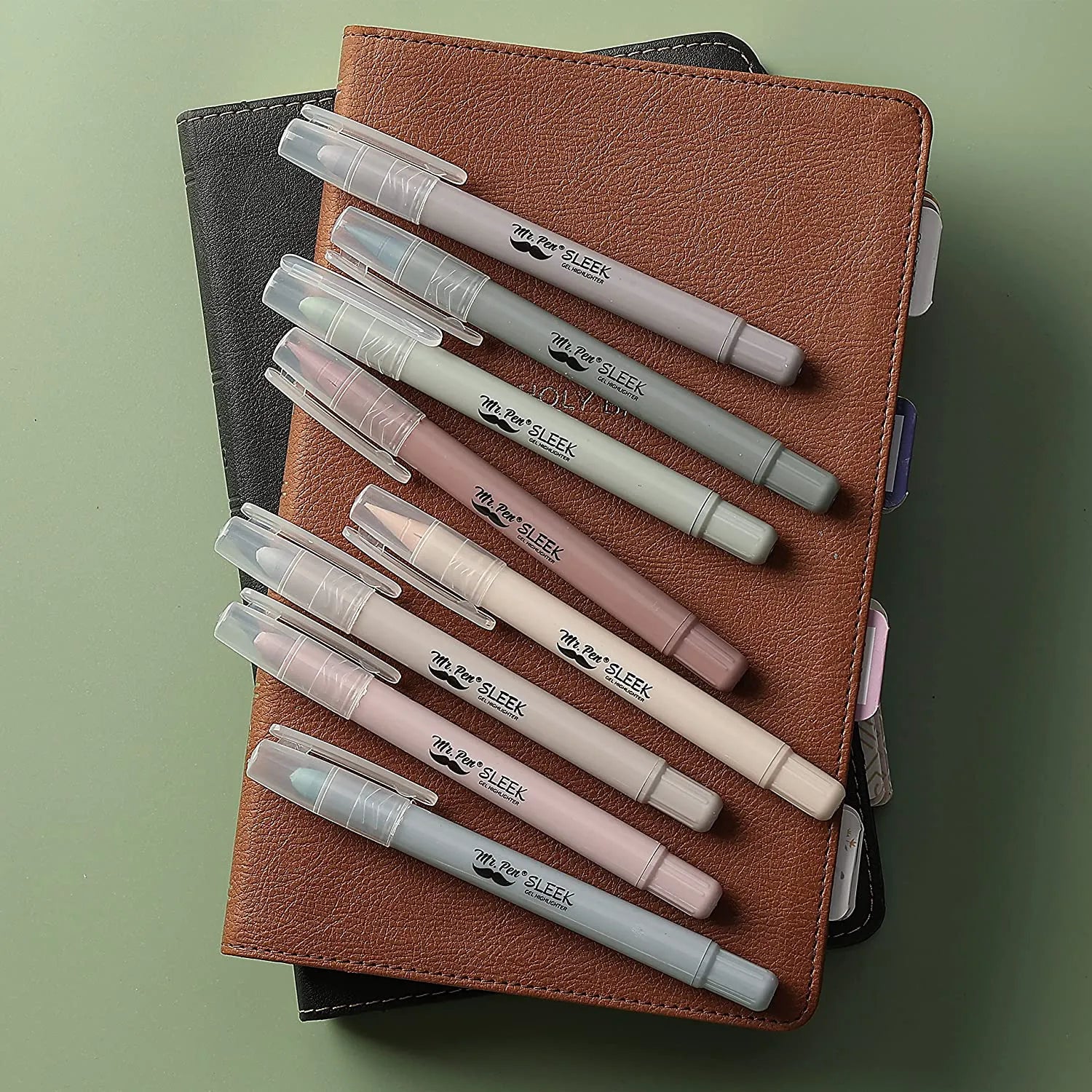 Gel Highlighters, 8 Pack, No-Bleed, Twist-Up Design, Sharpenable Tips, Smooth Glide, Perfect for Bible Pages