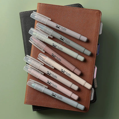 Gel Highlighters, 8 Pack, No-Bleed, Twist-Up Design, Sharpenable Tips, Smooth Glide, Perfect for Bible Pages