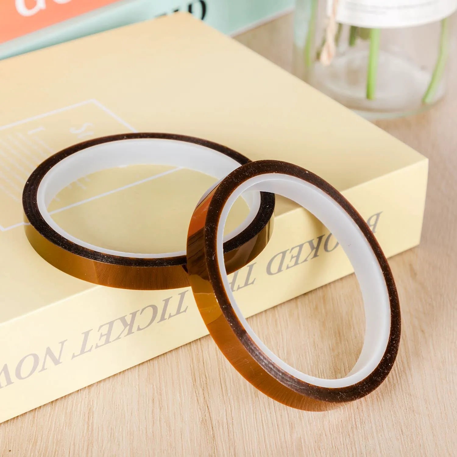 Heat Resistant Tape 10mm x 33m (2 Rolls) for Heat Press Sublimation