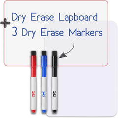 Kids Small Double-Sided Dry Erase Board with 3 Markers