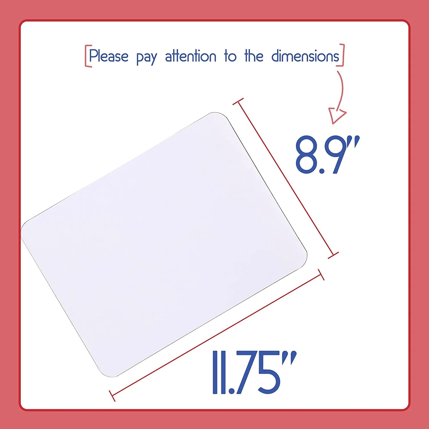 Kids Small Double-Sided Dry Erase Board with 3 Markers