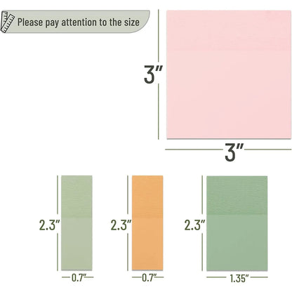 Pastel Transparent Sticky Notes Set (200 Sheets) with Fine-Tip Pen – Ideal for Bible Study, Planner Tabs & Book Annotations