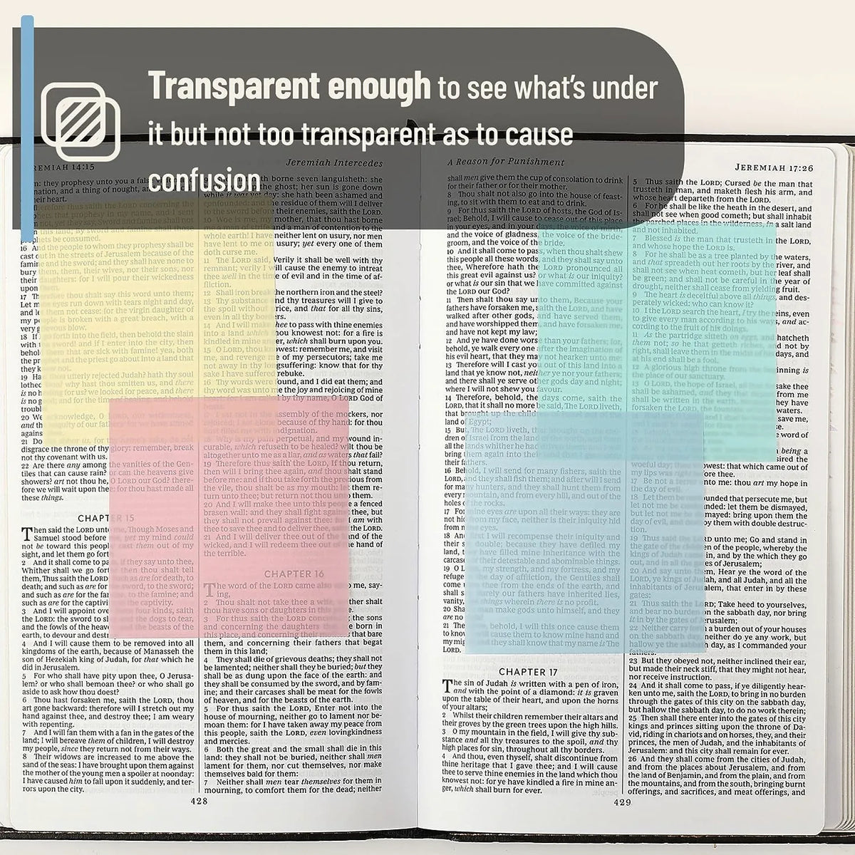 Pastel Transparent Sticky Notes 3x3