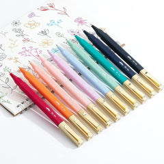 Aesthetic Pens 10 Pack - Assorted Colors, Fast-Dry, No Smear, No Bleed Through, Fine Point Ballpoint Pens for Note Taking