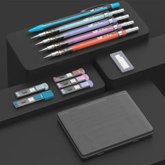 Pastel Mechanical Pencil Set with Refills, 5 Sizes, Clear Barrel