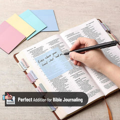 Transparent Sticky Notes 3x3 Inches, 200 Sheets, Morandi Colors, 4 Pads with Quick-Dry Pen