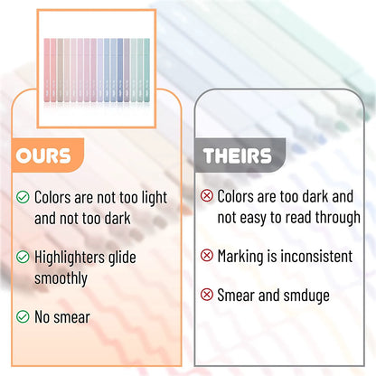 Aesthetic Highlighters, Chisel Tip, 16 Pack