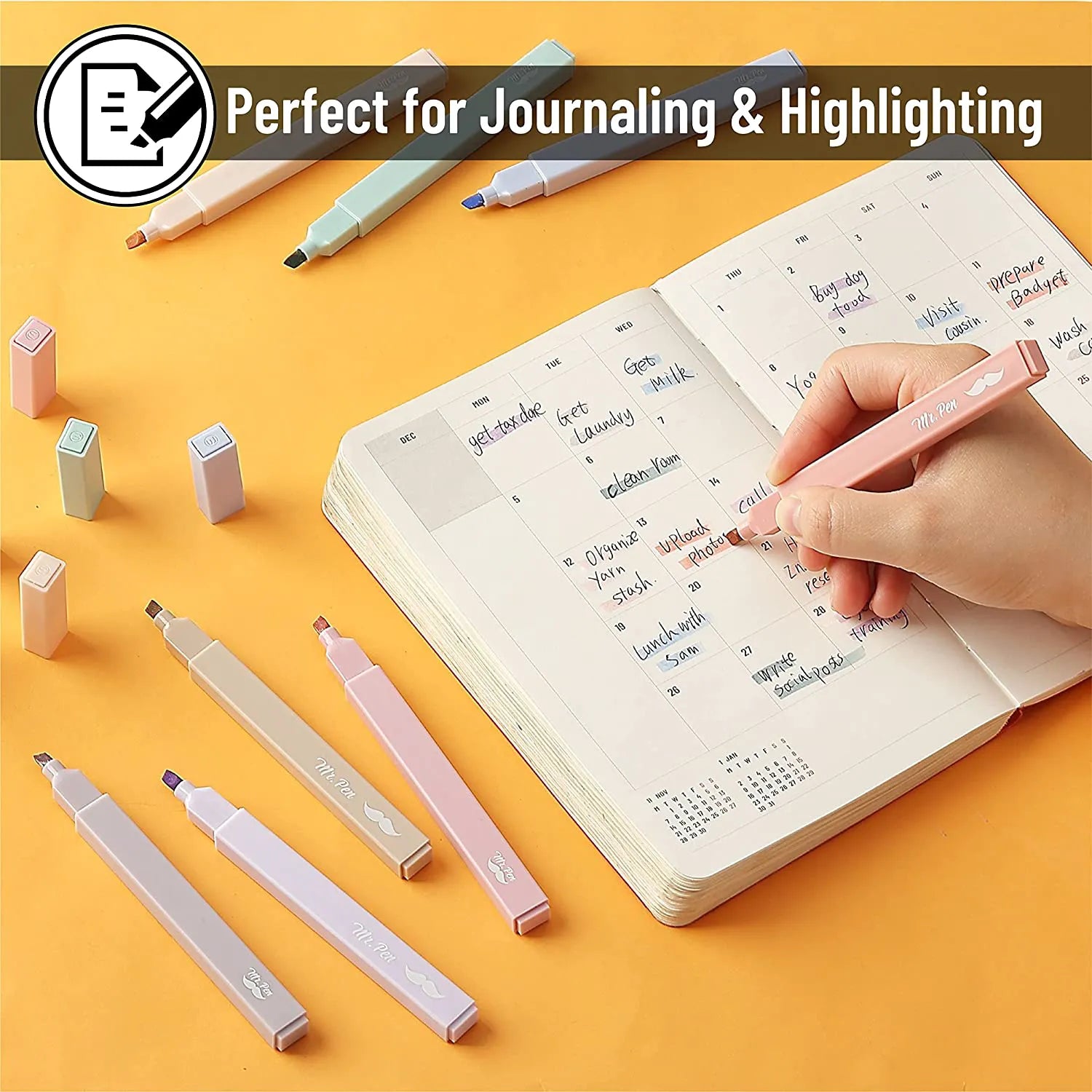 Aesthetic Pastel Highlighters, 16-Pack, Chisel Tip, Morandi Colors, No-Bleed Bible Markers, Assorted Cute Shades