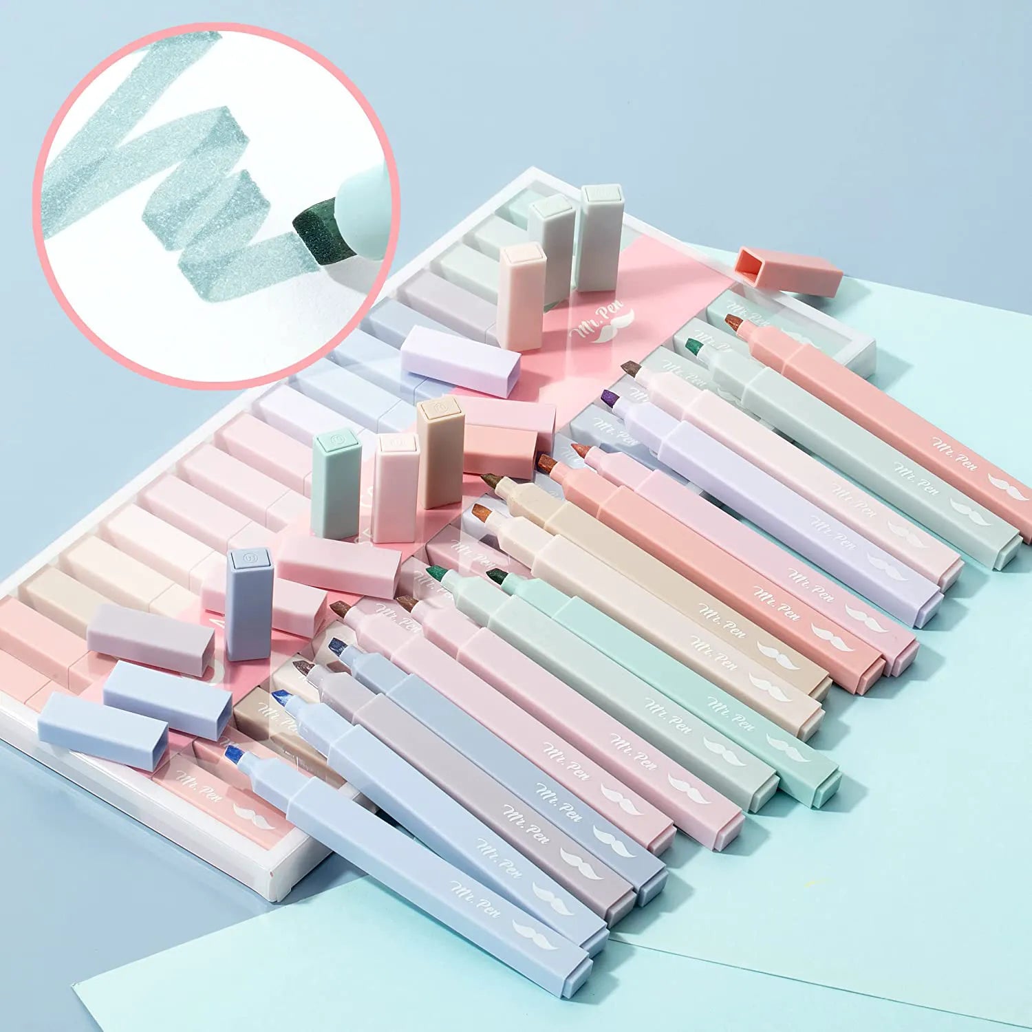Aesthetic Highlighters, Chisel Tip, 16 Pack