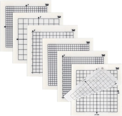 Transparent Graph Paper Sticky Notes 3x3 with Fineliner - 300 Sheets