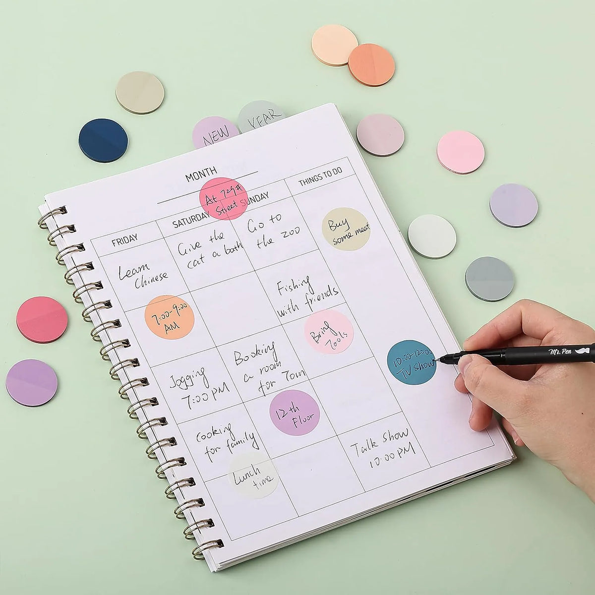 560 Pcs Transparent Sticky Notes, Pastel Colors, See-Through Round Tabs for Bible & Study