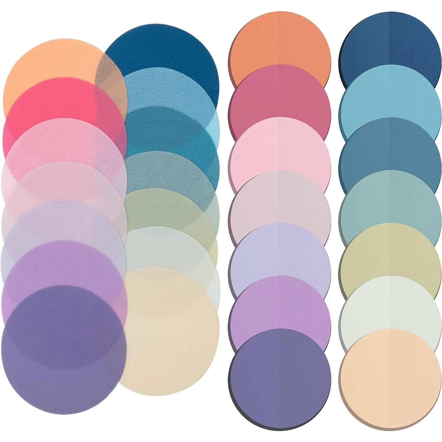 560 Pcs Transparent Round Sticky Notes, Assorted Colors, 28mm, with Quick-Dry Pen