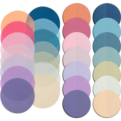 560 Pcs Transparent Round Sticky Notes, Assorted Colors, 28mm, with Quick-Dry Pen