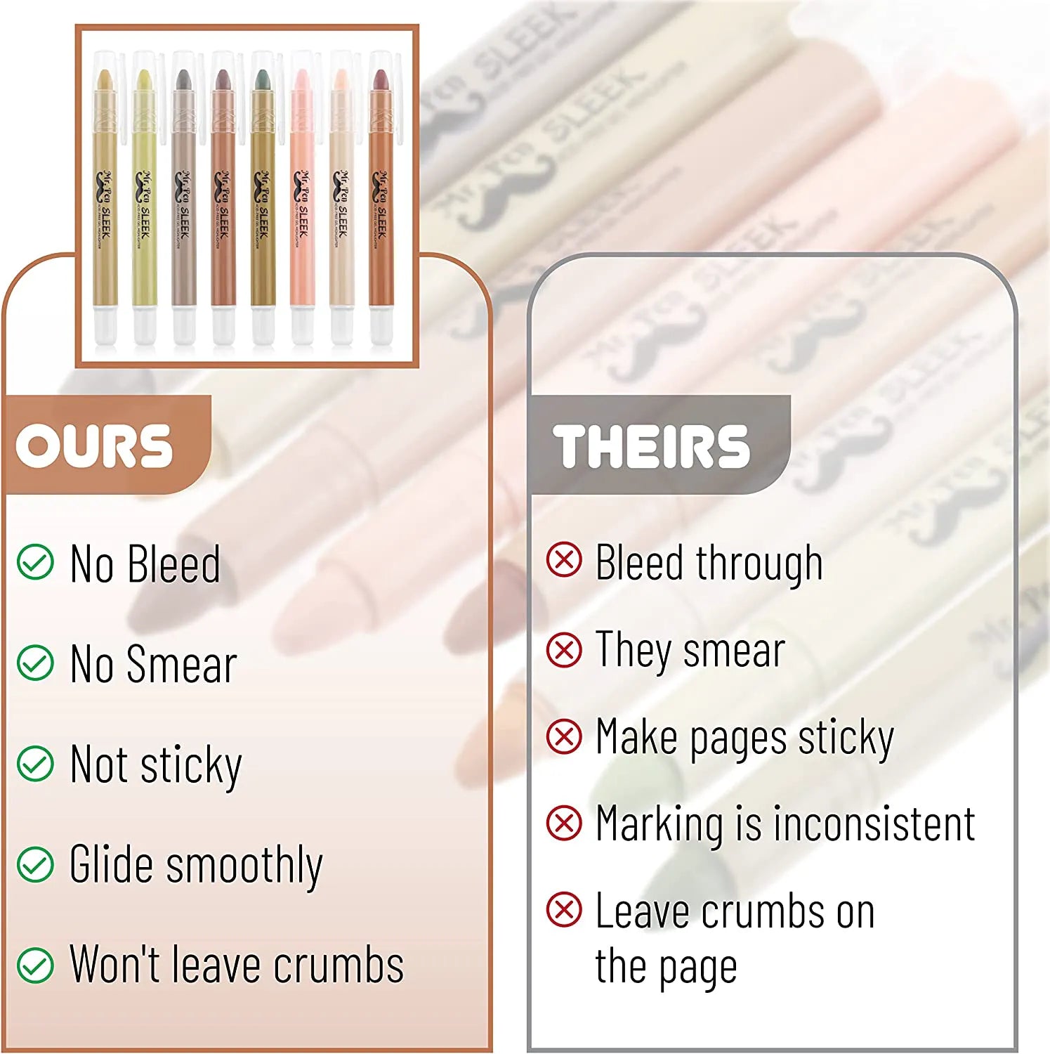 Gel Highlighters, 8 Pack, No-Bleed, Twist-Up Design, Sharpenable Tips, Smooth Glide, Perfect for Bible Pages