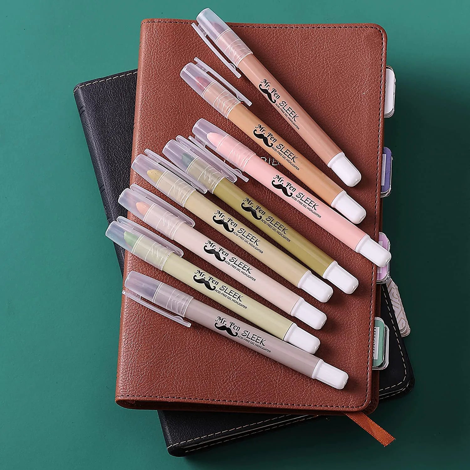 Gel Highlighters, 8 Pack, No-Bleed, Twist-Up Design, Sharpenable Tips, Smooth Glide, Perfect for Bible Pages